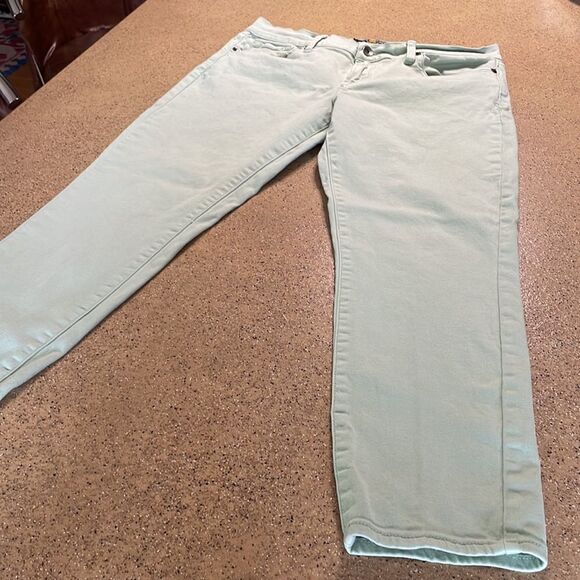 Lucky Brand Zoe Straight Crop Jeans in Mint Green sz 10/30 - Picture 3 of 16